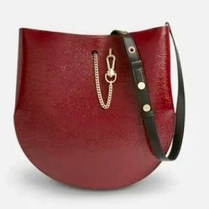 AllSaints Bag AND Wallet…Beaumont Hobo Shoulder Bag/Wallet Liquid Rouge Leather